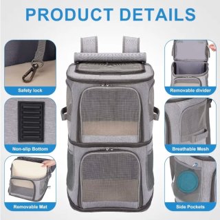 Transportín para mascotas gris