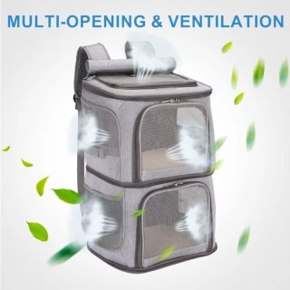 Transportín para mascotas gris