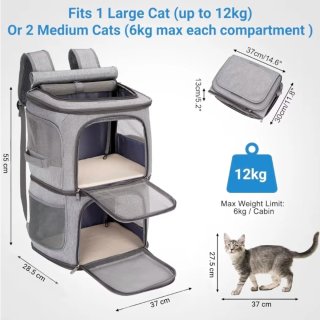 Transportín para mascotas gris