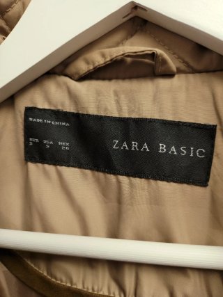 Chaqueta Zara Basic camel S
