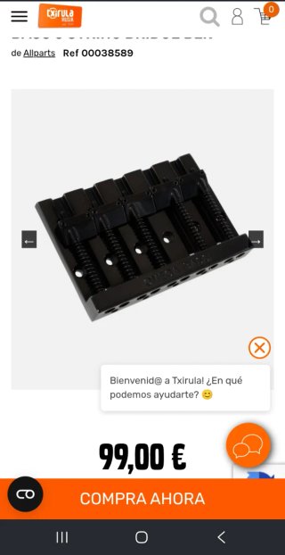 Puente Bajo Omega Bass 5 Cuerdas Negro
