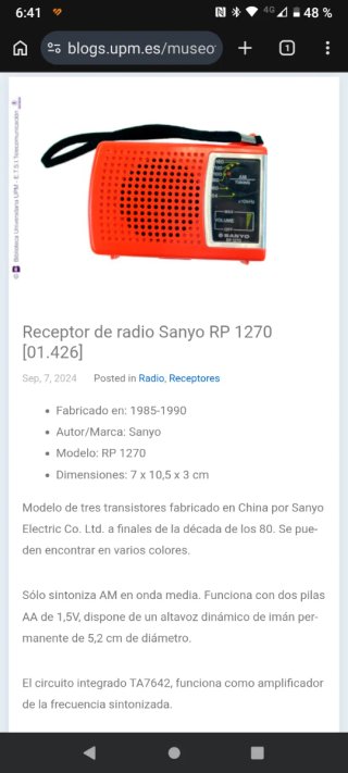 Radio Sanyo RP 1270