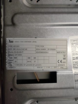 Placa de gas Teka 4 fuegos