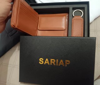 Pack 3 Polos Hombre M + Cartera Marrón