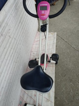 Bicicleta Estática Plegable Rosa