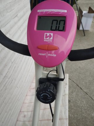 Bicicleta Estática Plegable Rosa