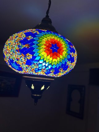 Lámpara  techo artesanal árabe mosaico Grande 30cm
