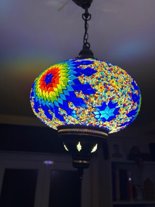 Lámpara  techo artesanal árabe mosaico Grande 30cm