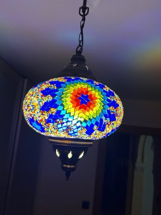 Lámpara  techo artesanal árabe mosaico Grande 30cm