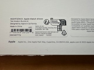 Apple Watch 41mm. Tan Modern Buckle M