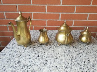 Set tè caffè vintage inciso oro
