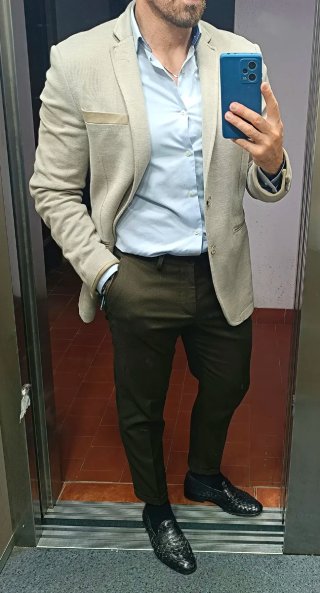 Blazer Zara Man,Beige,Talla 50