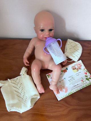 Boneca Reborn Silicone, 30 centímetros