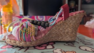 Sandalias cuña mujer multicolor