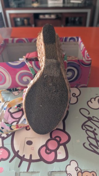 Sandalias cuña mujer multicolor