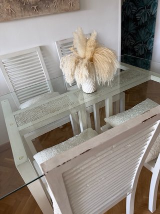 Mesa comedor y 4 sillas Banak cristal