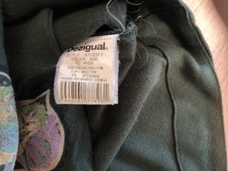 Camisa Desigual verde militar con estampado