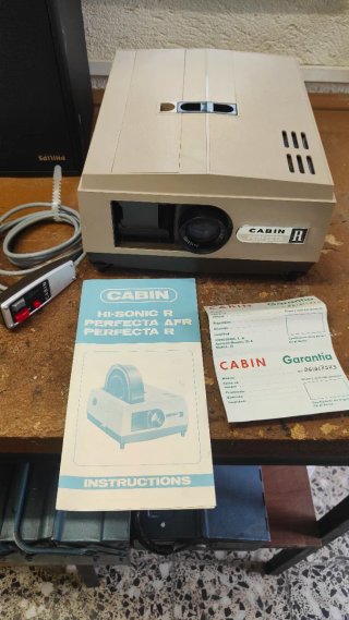 Proyector Diapositivas Vintage Cabin Beige