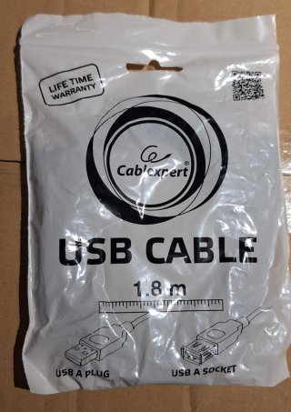 Cable USB Macho/Hembra 1.8m Cablexpert