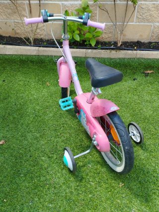 Bicicleta infantil 14 rosa unicornio
