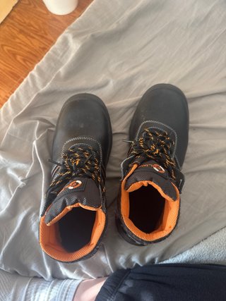 Botas de seguridad Calima negras y naranjas