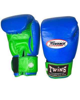Guantes Twins Special 16 oz Cuero Azul/Verde