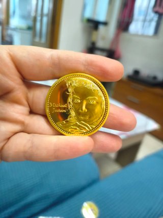 Moneda Michael Jackson Conmemorativa Dorada