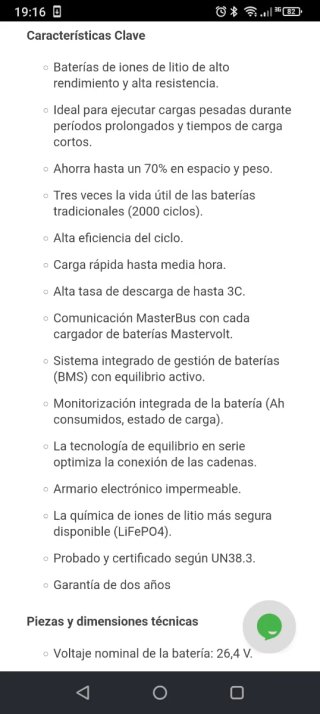 Batería Litio Mastervolt 24V 180Ah