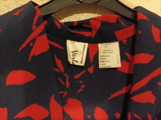 Vestido Vintage Francés Estampado