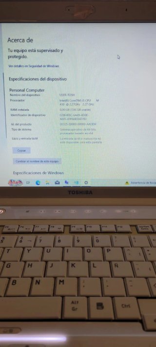 Portátil Toshiba Windows 10