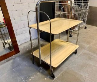 Carrito plegable vintage cromado