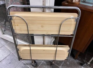 Carrito plegable vintage cromado