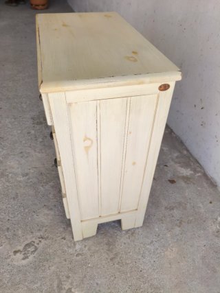 Mesita auxiliar Shabby Chic Crema