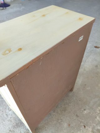 Mesita auxiliar Shabby Chic Crema