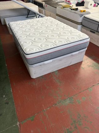 135x190 CANAPE MADERA BLANCO ARTICO TAPA3D GRANBOX