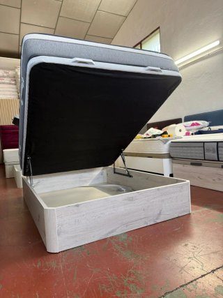 135x190 CANAPE MADERA BLANCO ARTICO TAPA3D GRANBOX