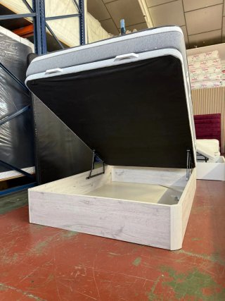 135x190 CANAPE MADERA BLANCO ARTICO TAPA3D GRANBOX
