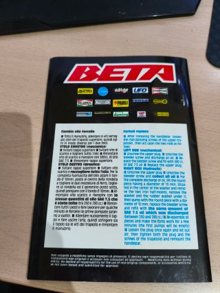 Catálogo Beta zero  Trial 1989 World Champion