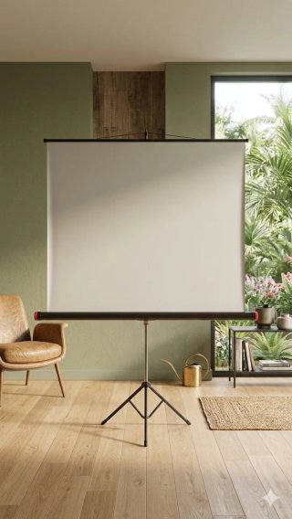 Pantalla Proyector PLUSSCREEN 155x155 Tripode