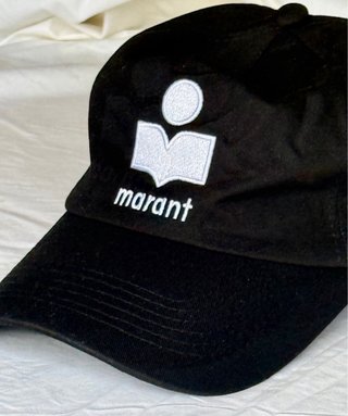 Gorra Isabel Marant Negra Logo Bordado