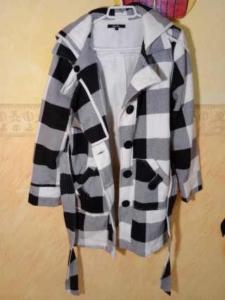 Abrigo Stella Cuadros Talla L
