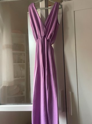 Vestido largo fiesta lila marca glowrias talla S