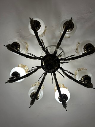 Lámparas de techo doradas. Las tres por 30€