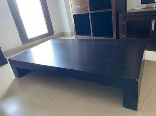 Mesa de centro Natuzzi madera negra