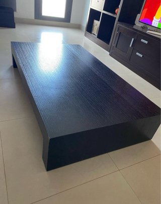 Mesa de centro Natuzzi madera negra
