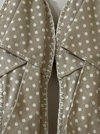 Nuevas Alpargatas beige lunares blancas nº 37