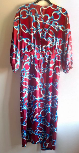 Vestido midi Zara estampado cadenas