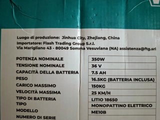 Monopattino Elettrico Pieghevole City Smart FLEXY