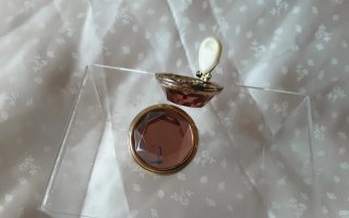 Orecchini Nina Ricci vintage marroni e oro