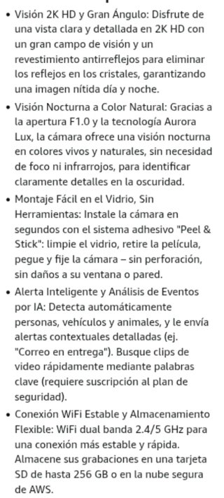 Anlapus Cámara de Ventana 2K HD Interior.